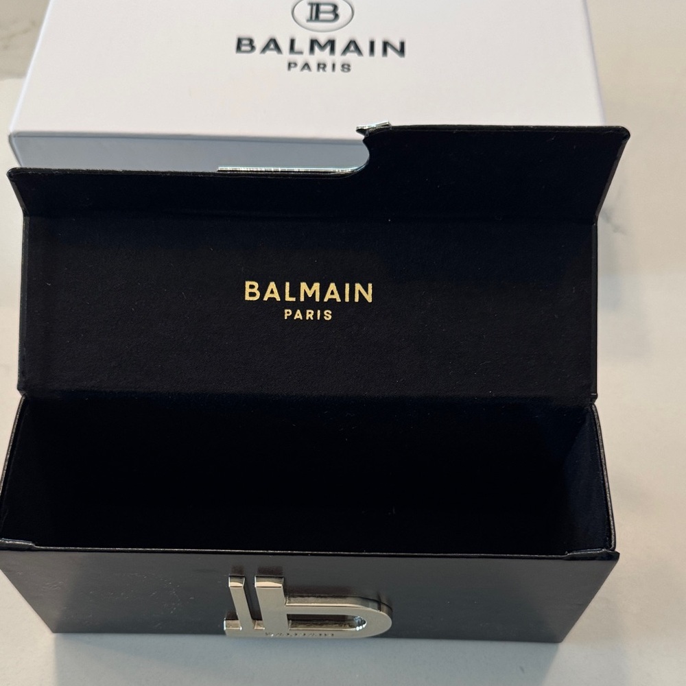 Balmain Black Sunglasses  Case with Silver Logo - Picture 2 of 7